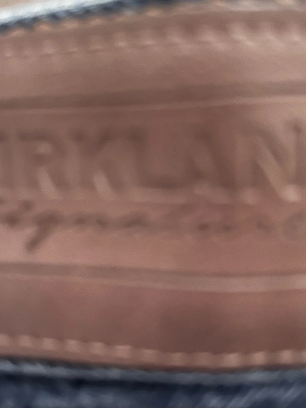 Kirkland Signature Men's Jeans in dark wash blue. Size 36-32